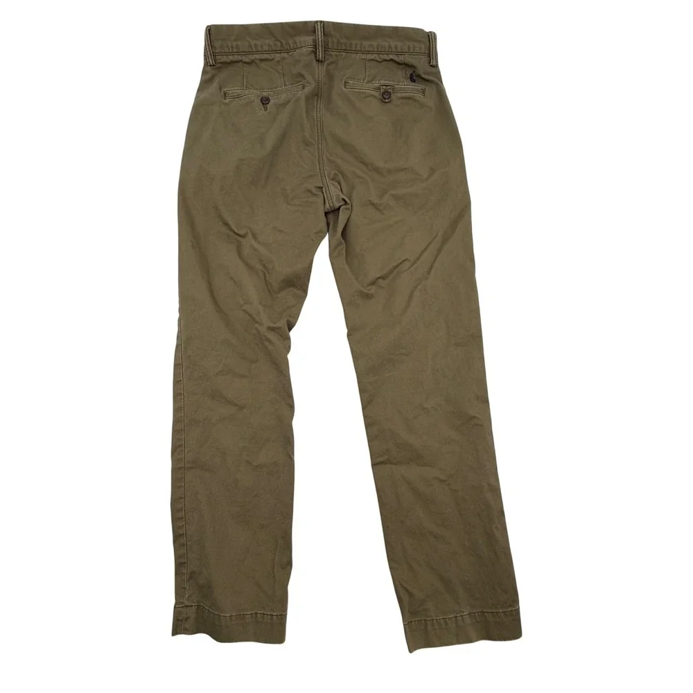 Polo Ralph Lauren Mens 31x30 Stretch Straight Fit Chino Pants Olive Green Cotton